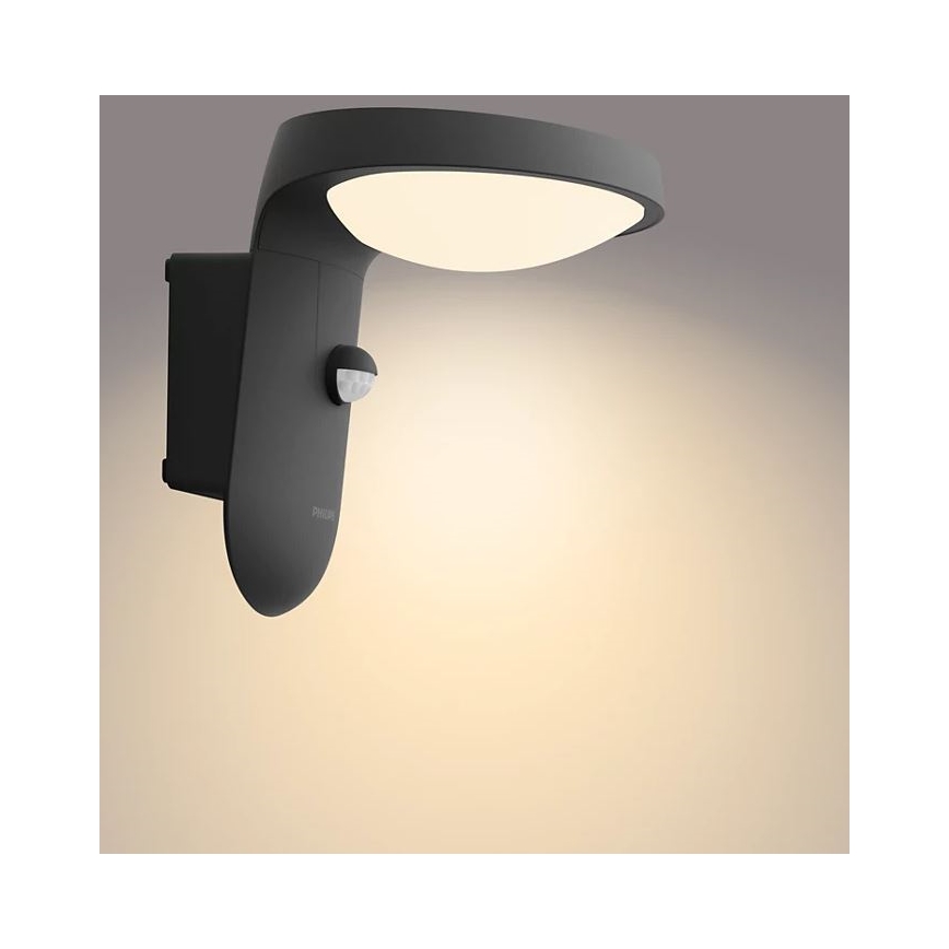 Philips - LED zewnętrzna lampa ścienna z czujnikiem LED/9W/230V 2700K IP44