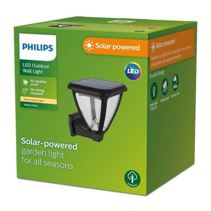 Philips - LED Solarna lampa ścienna VAPORA LED/1,5W/3,7V 1500 mAh IP44