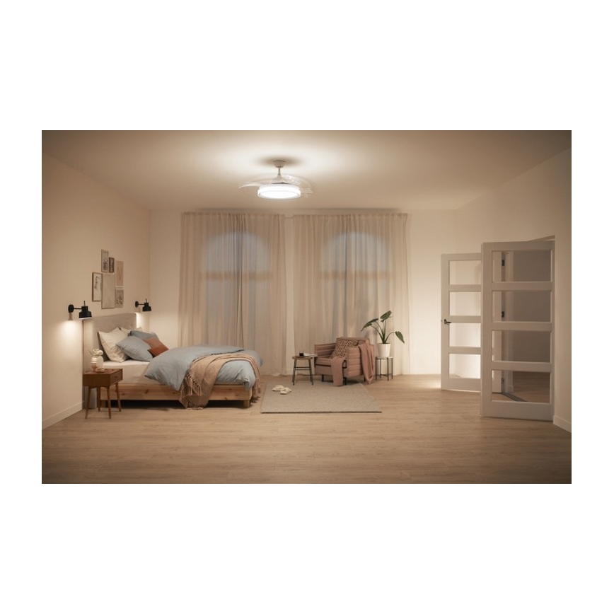 Philips - Wentylator sufitowy LED/35W/230V 5500/4000/2700K biały + pilot zdalnego sterowania