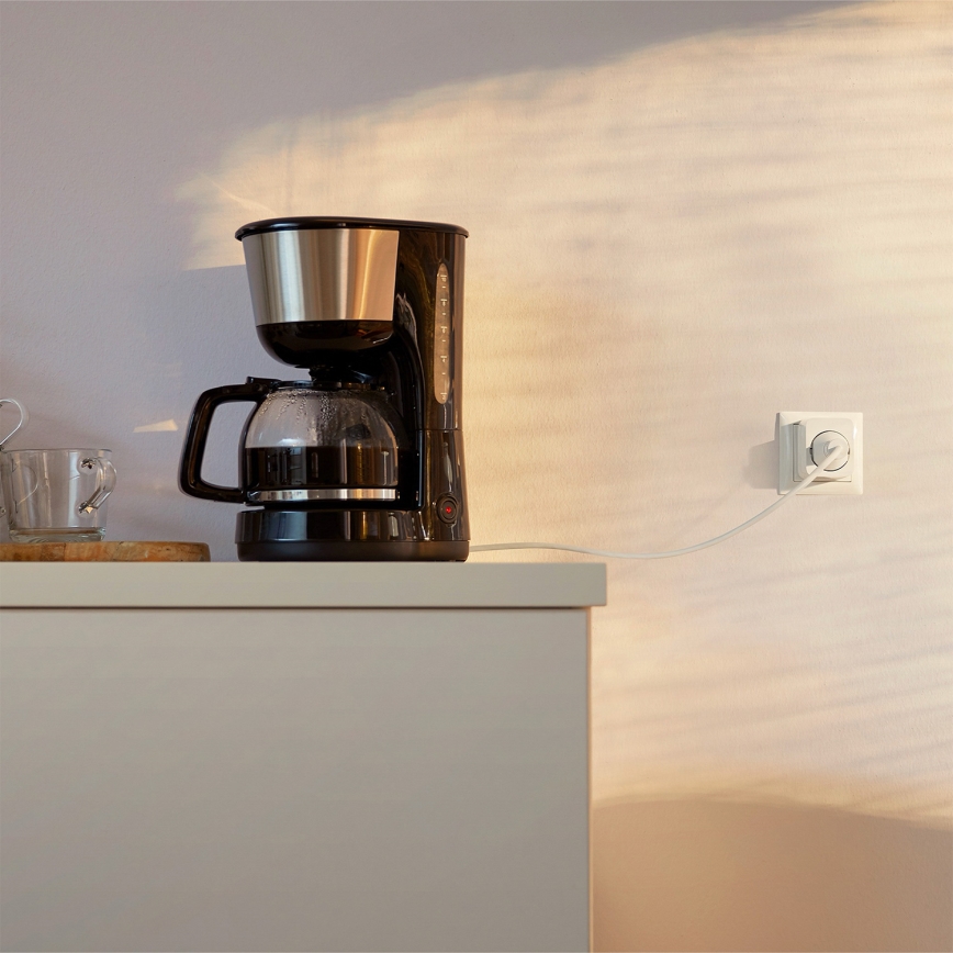 Philips - Zestaw 2 inteligentnych gniazdek SCHUKO 2300 W z miernikiem mocy Wi-Fi