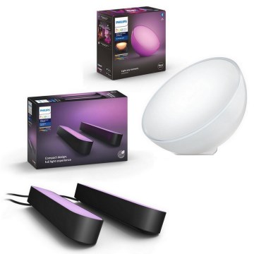 Philips - ZESTAW 2x LED RGB regulowana lampa stołowa Hue PLAY LED/6W/230V 2000-6500K + regulowana lampa stołowa GO LED/6W/230V 2000-6500K