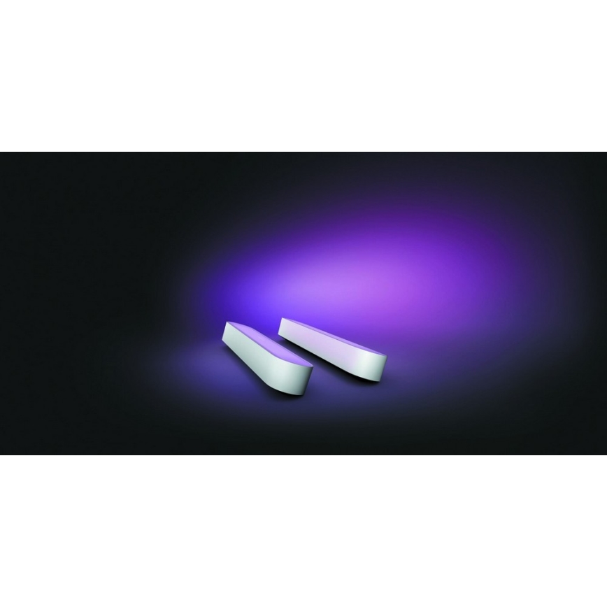 Philips 78202/1E/P7  - ZESTAW 2x LED RGB Ściemnialna lampa stołowa HUE WHITE AND COLOR AMBIANCE LED/6W/230V biała