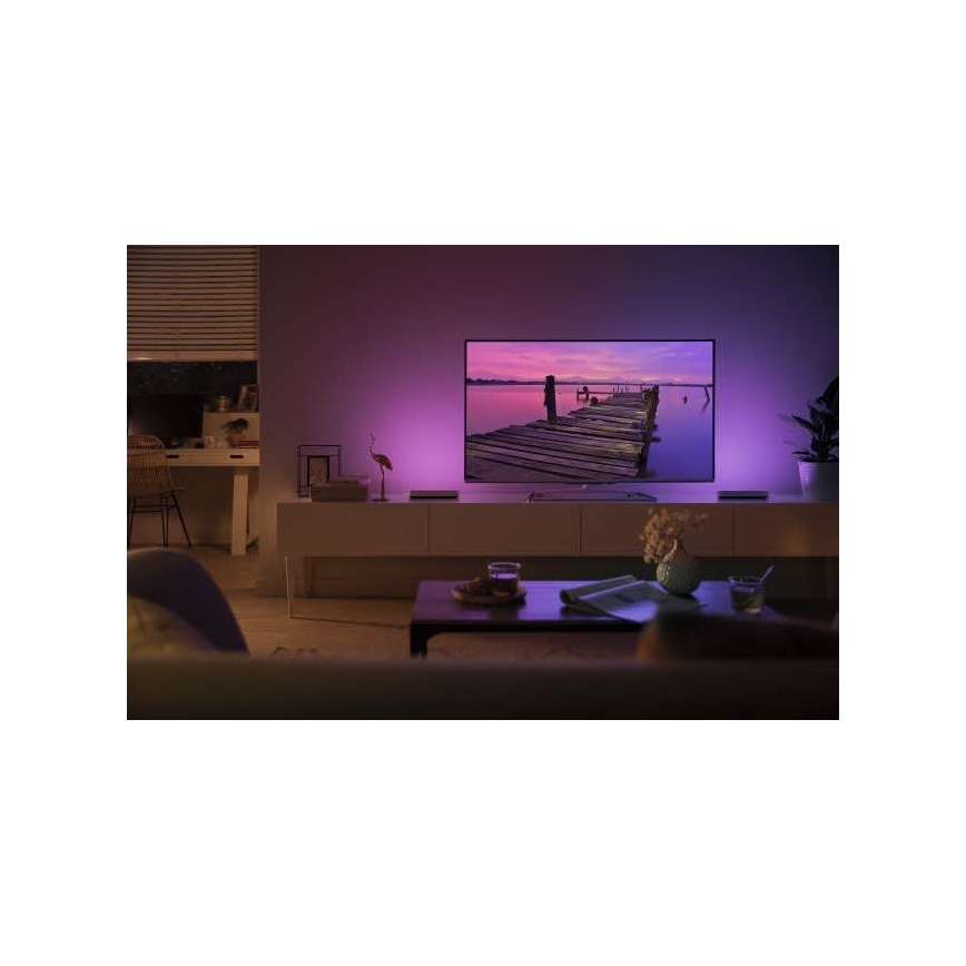 Philips 78202/1E/P7  - ZESTAW 2x LED RGB Ściemnialna lampa stołowa HUE WHITE AND COLOR AMBIANCE LED/6W/230V biała