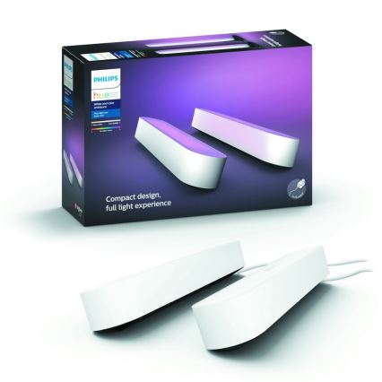 Philips 78202/1E/P7  - ZESTAW 2x LED RGB Ściemnialna lampa stołowa HUE WHITE AND COLOR AMBIANCE LED/6W/230V biała