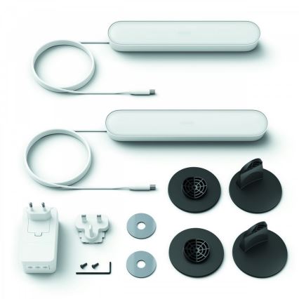 Philips 78202/1E/P7  - ZESTAW 2x LED RGB Ściemnialna lampa stołowa HUE WHITE AND COLOR AMBIANCE LED/6W/230V biała