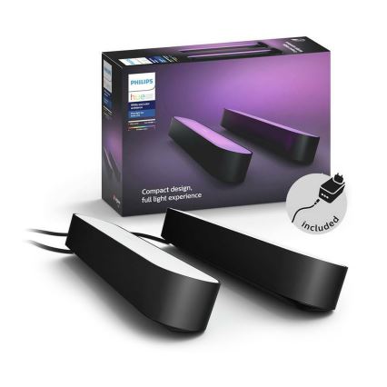 Philips 78202/30/E7 - ZESTAW 2x LED RGB Ściemnialna lampa stołowa HUE WHITE AND COLOR AMBIANCE LED/6W/230V