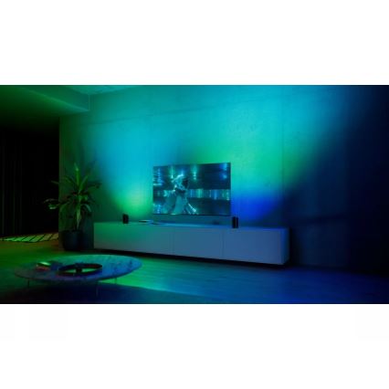 Philips - Zestaw 2x ściemnialnych reflektorów LED RGBW Hue PLAY Wall Washer, 20W, 230V, 2000–6500K, czarny
