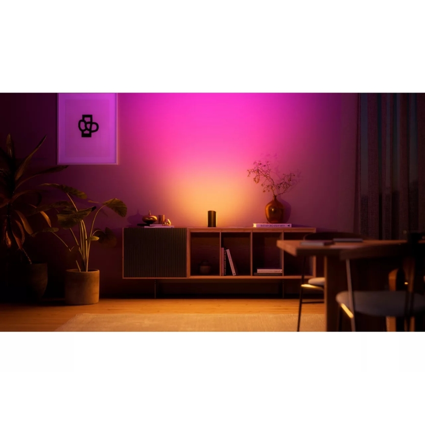 Philips - Zestaw 2x ściemnialnych reflektorów LED RGBW Hue PLAY Wall Washer, 20W, 230V, 2000–6500K, czarny