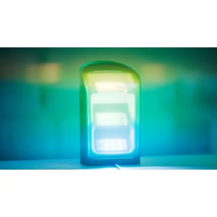 Philips - Zestaw 2x ściemnialnych reflektorów LED RGBW Hue PLAY Wall Washer, 20W, 230V, 2000–6500K, czarny