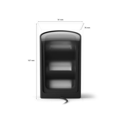 Philips - Zestaw 2x ściemnialnych reflektorów LED RGBW Hue PLAY Wall Washer, 20W, 230V, 2000–6500K, czarny