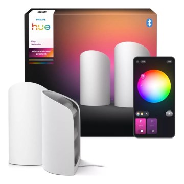 Philips - ZESTAW 2x LED RGBW ściemnialne oprawy projekcyjne Hue PLAY LED/20W/230V 2000–6500K białe