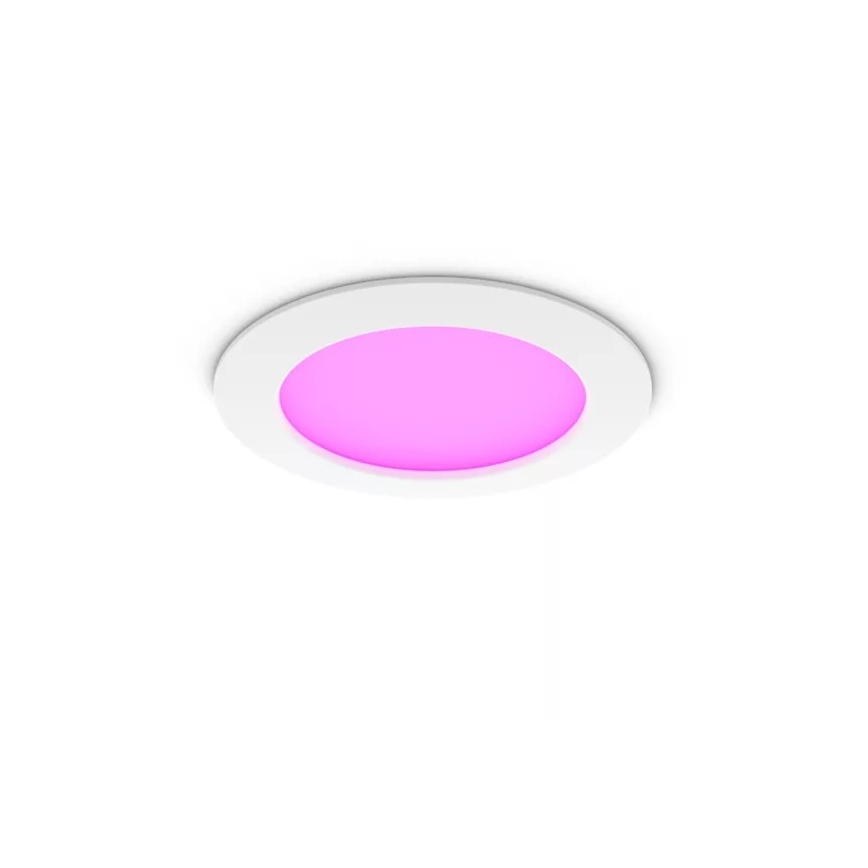 Philips - Zestaw 2x LED RGBW ściemnialne oprawy wpuszczane do łazienki Hue SLIM LED/12W/230V 2000-6500K białe IP44
