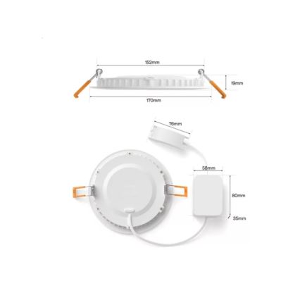 Philips - Zestaw 2x LED RGBW ściemnialne oprawy wpuszczane do łazienki Hue SLIM LED/12W/230V 2000-6500K białe IP44