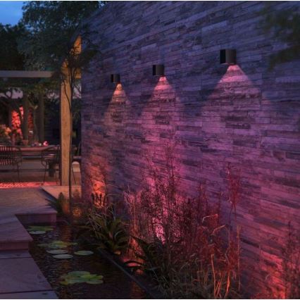 Philips - ZESTAW 2x ściemnialnych zewnętrznych kinkietów LED RGBW Hue RESONATE LED/8W/230V 2000-6500K IP44