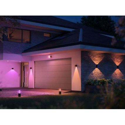 Philips - ZESTAW 2x ściemnialnych zewnętrznych kinkietów LED RGBW Hue RESONATE LED/8W/230V 2000-6500K IP44