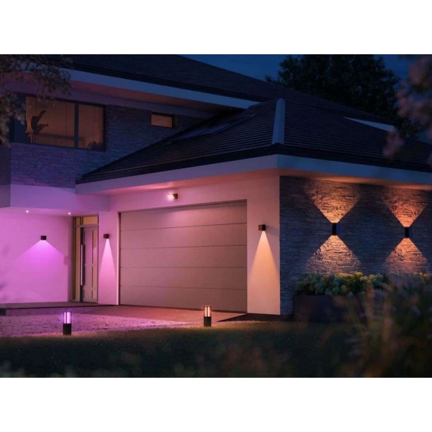 Philips - ZESTAW 2x ściemnialnych zewnętrznych kinkietów LED RGBW Hue RESONATE LED/8W/230V 2000-6500K IP44