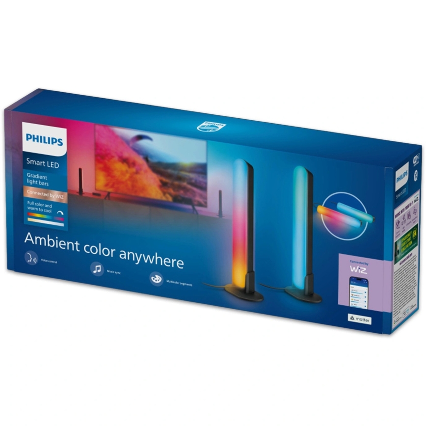 Philips - ZESTAW 2x ściemnialnych opraw LED RGBIC SMART GRADIENT LED/8W/230V 2700-6500K Wi-Fi