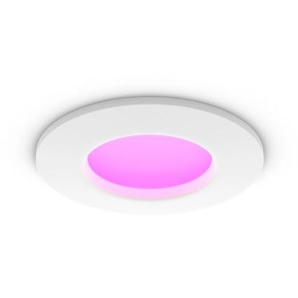 Philips - Zestaw 2x ściemnialnych wpuszczanych opraw łazienkowych LED RGBW Hue SLIM LED/8,3W/230V 2000-6500K kolor biały IP44