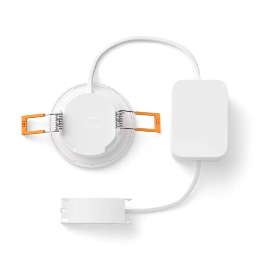 Philips - Zestaw 2x ściemnialnych wpuszczanych opraw łazienkowych LED RGBW Hue SLIM LED/8,3W/230V 2000-6500K kolor biały IP44