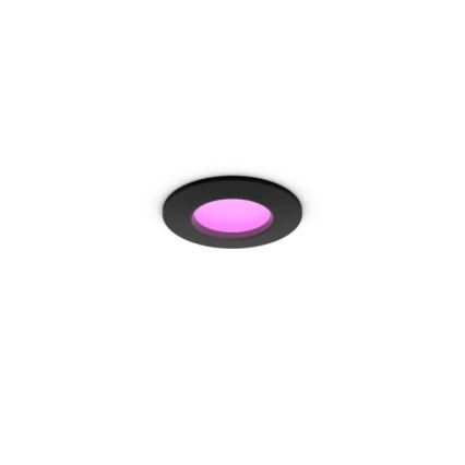 Philips - ZESTAW 2x wpuszczane ściemnialne oprawy łazienkowe LED RGBW Hue SLIM LED/8,3W/230V 2000-6500K czarny IP44