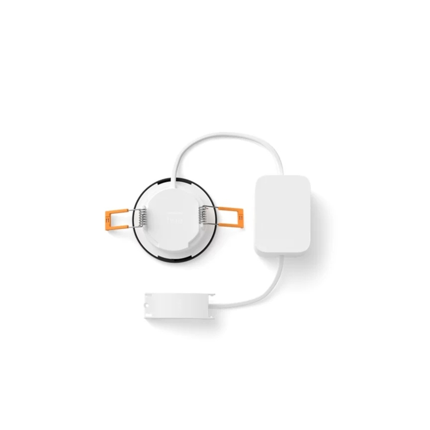 Philips - ZESTAW 2x wpuszczane ściemnialne oprawy łazienkowe LED RGBW Hue SLIM LED/8,3W/230V 2000-6500K czarny IP44