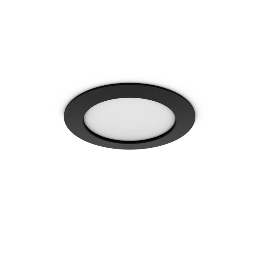 Philips - ZESTAW 2x wpuszczanych, ściemnialnych opraw łazienkowych LED RGBW Hue SLIM LED/12W/230V 2000-6500K czarne IP44