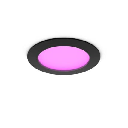 Philips - ZESTAW 2x wpuszczanych, ściemnialnych opraw łazienkowych LED RGBW Hue SLIM LED/12W/230V 2000-6500K czarne IP44