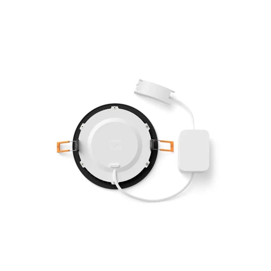 Philips - ZESTAW 2x wpuszczanych, ściemnialnych opraw łazienkowych LED RGBW Hue SLIM LED/12W/230V 2000-6500K czarne IP44