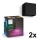 Philips - ZESTAW 2x ściemnialnych zewnętrznych kinkietów LED RGBW Hue RESONATE LED/8W/230V 2000-6500K IP44