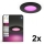 Philips - ZESTAW 2x wpuszczane ściemnialne oprawy łazienkowe LED RGBW Hue SLIM LED/8,3W/230V 2000-6500K czarny IP44