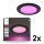 Philips - ZESTAW 2x wpuszczanych, ściemnialnych opraw łazienkowych LED RGBW Hue SLIM LED/12W/230V 2000-6500K czarne IP44