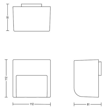 Philips - ZESTAW 3x LED Kinkiet zewnętrzny GRITS LED/1,5W/24/230V IP44