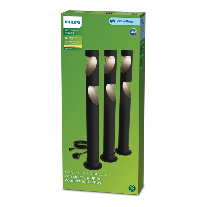 Philips - ZESTAW 3x LED Lampa zewnętrzna GARDENLINK DESI LED/1,5W/230V 2700K IP44