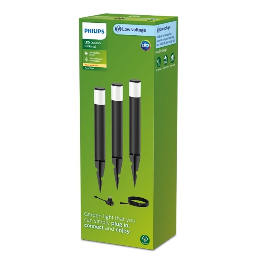 Philips - ZESTAW 3x LED Lampa zewnętrzna PUREX LED/1,5W/24/230V IP44
