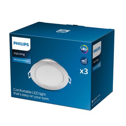 Philips - ZESTAW 3x LED Oprawa wpuszczana LED/3,5W/230V 2700K