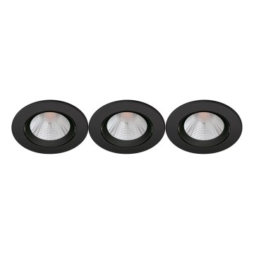 Philips - ZESTAW 3x LED Oprawa wpuszczana ściemnialna SPARKLE LED/5,5W/230V 2700K czarny