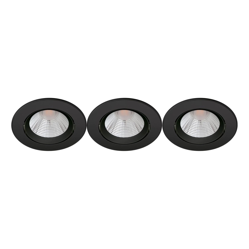 Philips - ZESTAW 3x LED Oprawa wpuszczana ściemnialna SPARKLE LED/5,5W/230V 2700K czarny