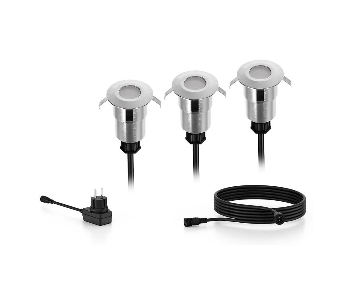 Philips - ZESTAW 3x LED Oprawa wpuszczana zewnętrzna SPORE LED/1W/24/230V IP67