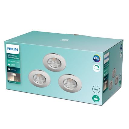 Philips - ZESTAW 3x LED Oświetlenie łazienkowe ściemnialne DIVE 1xLED/5,5W/230V IP65