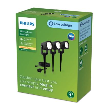 Philips - ZESTAW 3x LED Oświetlenie zewnętrzne GARDENLINK REUEL LED/1,5W/230V 2700K IP44