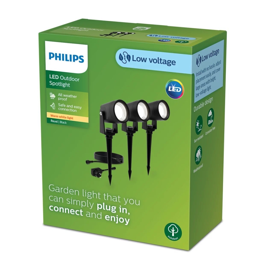 Philips - ZESTAW 3x LED Oświetlenie zewnętrzne GARDENLINK REUEL LED/1,5W/230V 2700K IP44