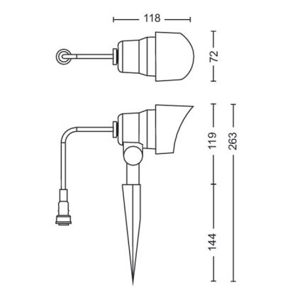 Philips -ZESTAW 3x LED Punktowe oświetlenie zewnętrzne LED/6W/230V 2700K IP44