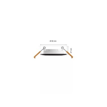 Philips - ZESTAW 3x LED RGBW Ściemnialna łazienkowa oprawa wpuszczana Hue SLIM LED/8,3W/230V IP44 2000-6500K