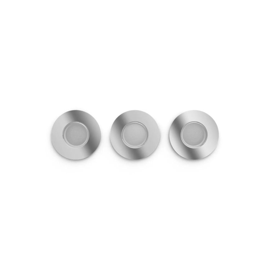 Philips - ZESTAW 3x LED RGBW Ściemnialna łazienkowa oprawa wpuszczana Hue XAMENTO 1xGU10/4,2W/230V IP44 2000-6500K