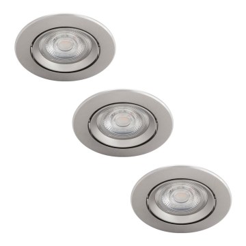 Philips - ZESTAW 3x LED Ściemnialna oprawa wpuszczana LED/5W/230V 2700K