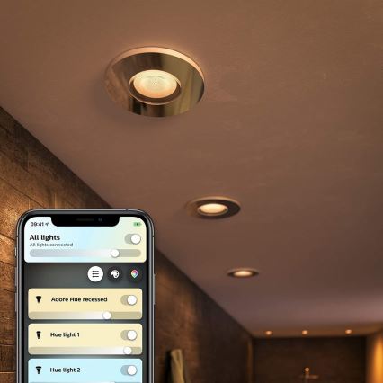 Philips - ZESTAW 3x LED Ściemnialne oświetlenie łazienkowe Hue ADORE 1xGU10/5W/230V IP44 + pilot