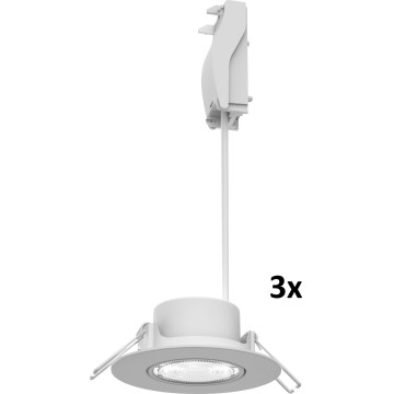 Philips - ZESTAW 3x ściemnialne oprawy wpuszczane CILANTRO LED/5W/230V 4000K białe