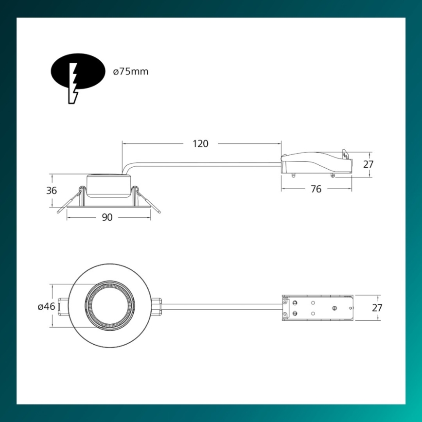 Philips - ZESTAW 3x ściemnialne oprawy wpuszczane LED CILANTRO LED/5W/230V 2700K białe