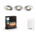 Philips - ZESTAW 3x ściemnialnych opraw łazienkowych LED Hue ADORE 1xGU10/5W/230V IP44 + pilot zdalnego sterowania