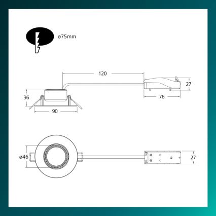 Philips - ZESTAW 3x ściemnialne oprawy wpuszczane CILANTRO LED/5W/230V 4000K białe